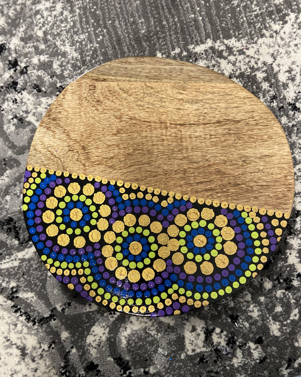 Aboriginal Design Board - Purples Barka Art 