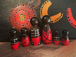 Load image into Gallery viewer, Aboriginal Peg Dolls Barka Art 
