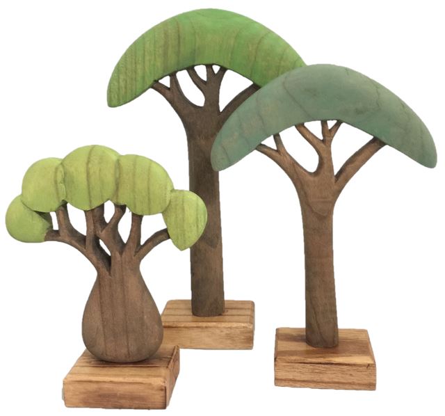 African Wooden Tree - Set of 3 Colours of Australia 