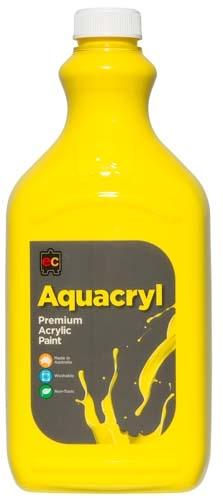 Aquacryl Premium Acrylic 2L Paint (Arriving Mid March) Edvantage Cool Yellow 
