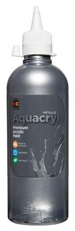 Load image into Gallery viewer, Aquacryl Premium Acrylic 500ml (Arriving Mid March) Edvantage Silver 
