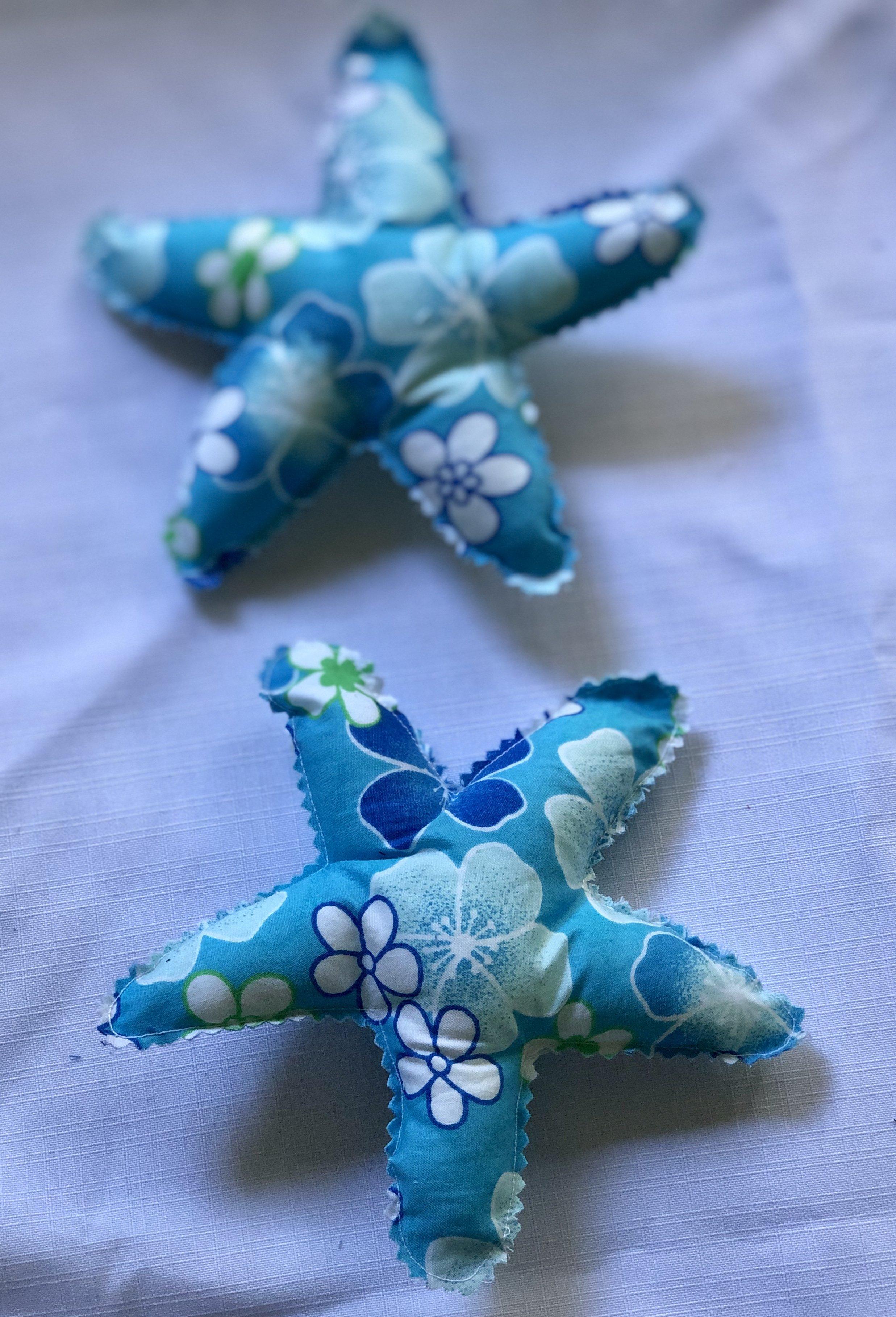 Colourful Sea Stars Inspired Childhood Blue Hawaii Print 