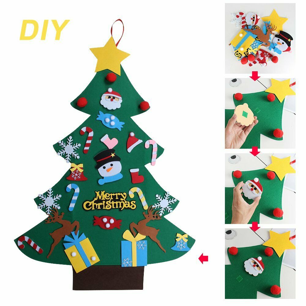 Felt Christmas Tree with Removable Decorations Ebay Tree 6 
