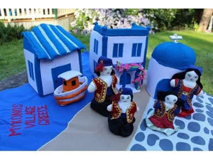 Greek Mykonos Village Set Siham Craft 