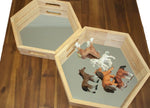 Load image into Gallery viewer, Hexagonal Mirror Trays - Set of 3 QToys 
