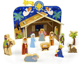 Nativity Scene - Wooden Eleganter 