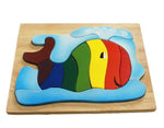 Load image into Gallery viewer, Rainbow Whale Puzzle QToys 
