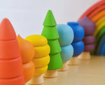 Load image into Gallery viewer, Rainbow Wooden Trees &amp; Rainbow Peg People Toymagine 
