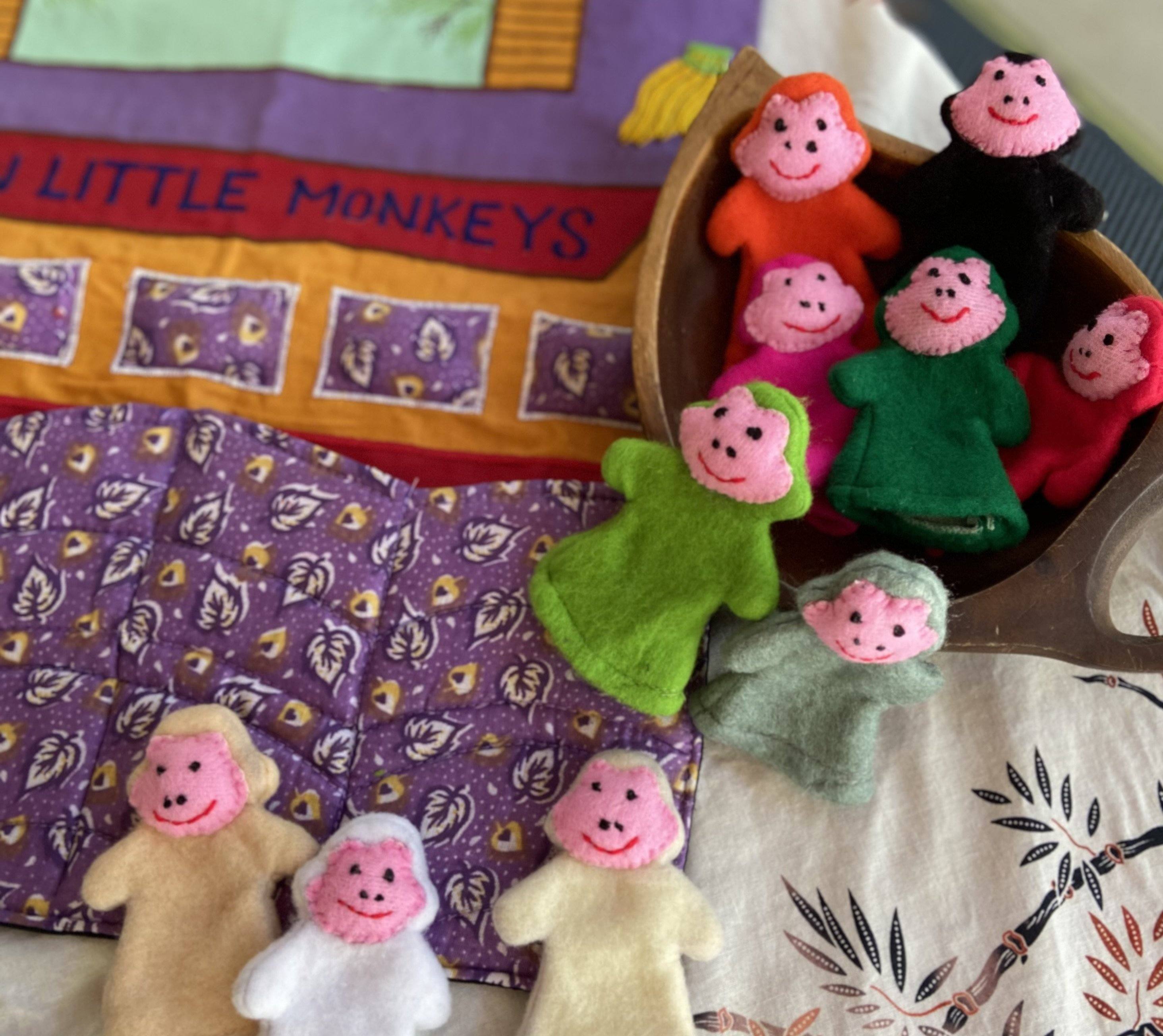 Ten Cheeky Monkeys - Finger Puppets Siham Craft 