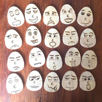 Wooden Egg-pressions - Set of 20 QToys 
