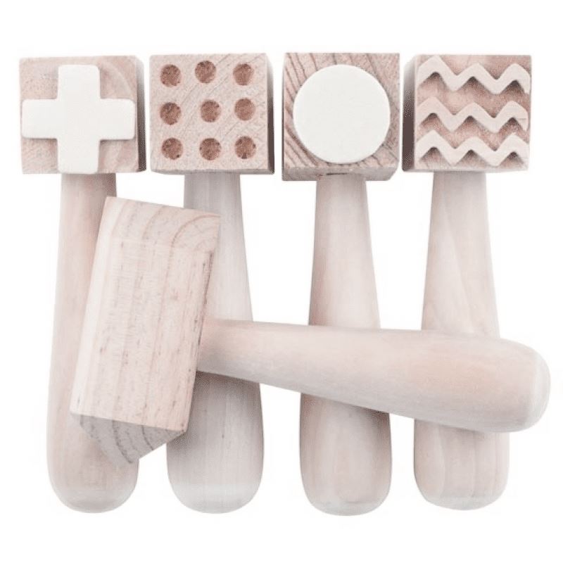 Wooden Pattern Hammer - Set of 5 Edvantage 
