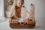 Load image into Gallery viewer, Wooden Pirate ship (Arriving Early Feb) QToys 
